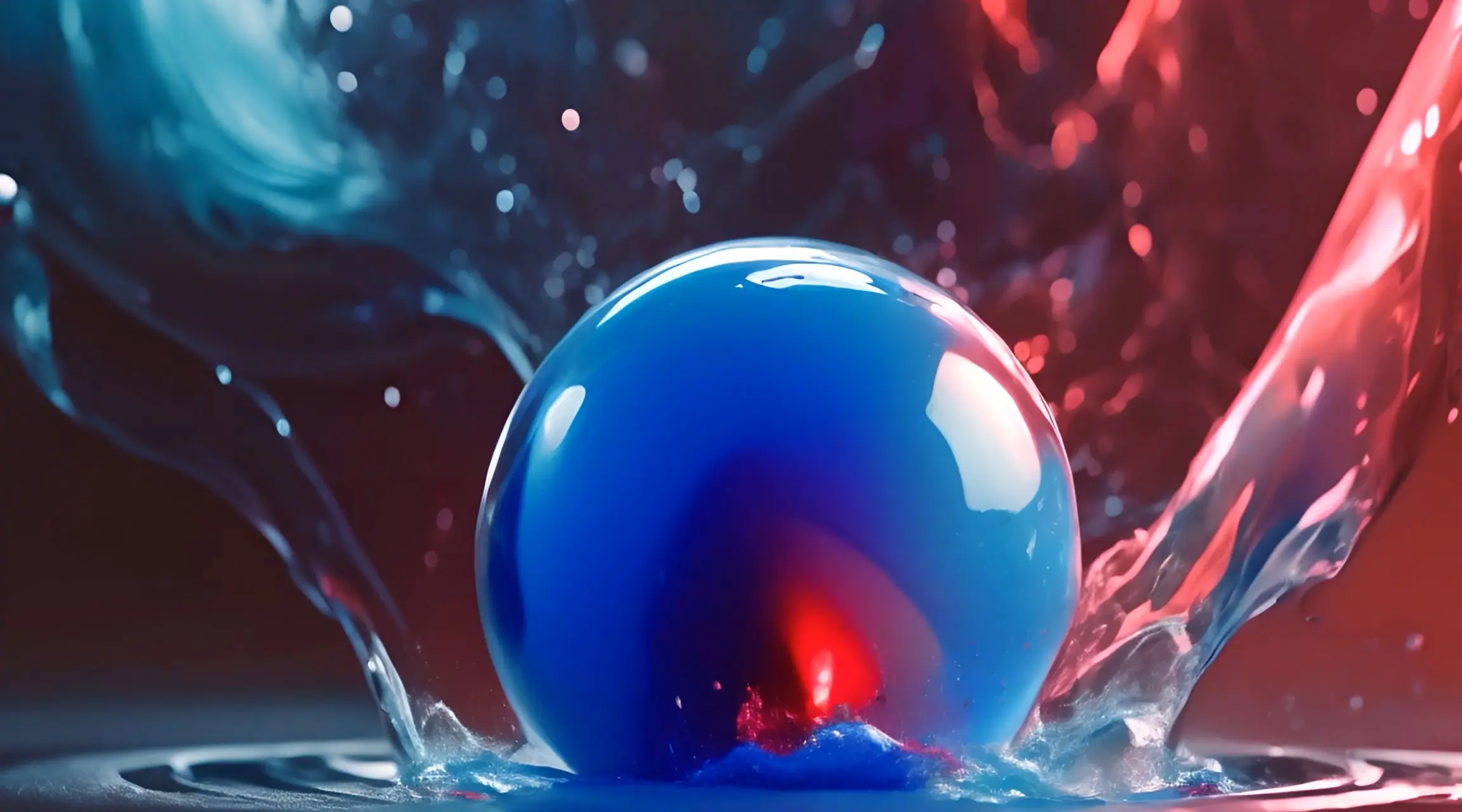 Dynamic Liquid Orb Cinematic Backdrop Video